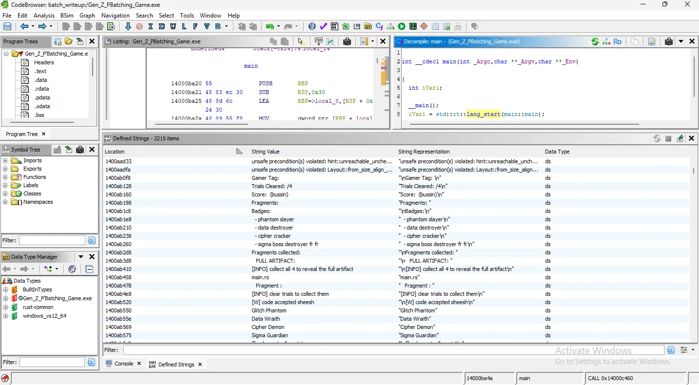 Ghidra trial strings